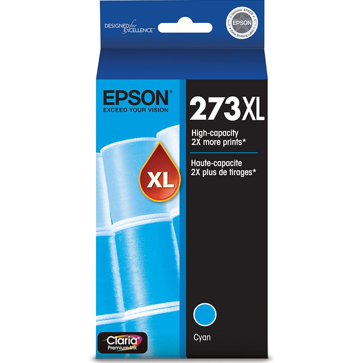 EPSON T273XL (T273220) Cyan Original Inkjet Cartridge - Cartouches Certifiées