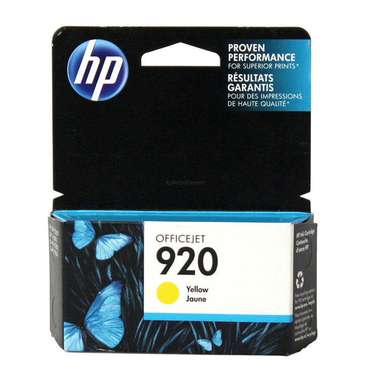 HP 920 (CH636AN) Yellow Original Inkjet Cartridge - Cartouches Certifiées