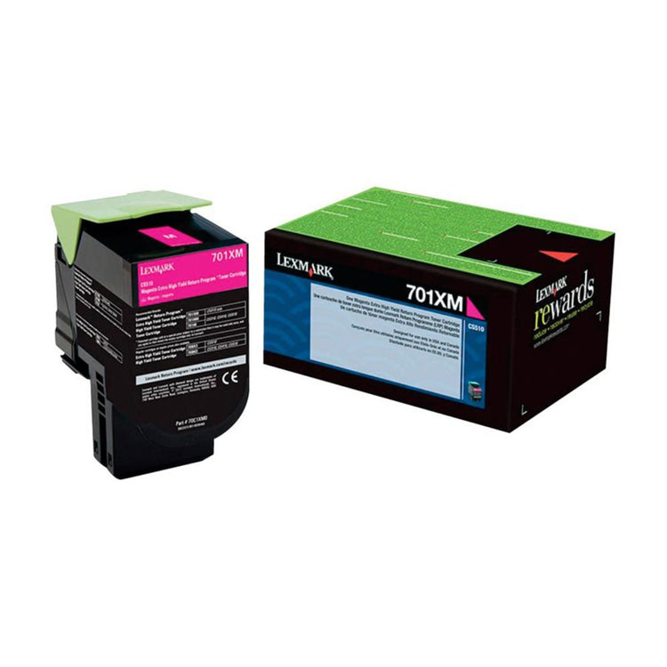 LEXMARK 70C1XM0 (701XM) Magenta Orginal Toner Cartridge - Cartouches Certifiées