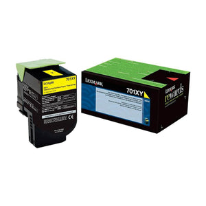 LEXMARK 70C1XY0 (701XY) Yellow Orginal Toner Cartridge - Cartouches Certifiées