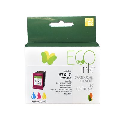 Refurbished HP 67XL (3YM58AN) Color Inkjet Cartridge - Cartouches Certifiées