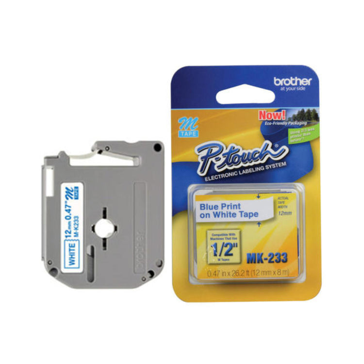 BROTHER MK233 Blue on White Original Thermal ribbon - Cartouches Certifiées