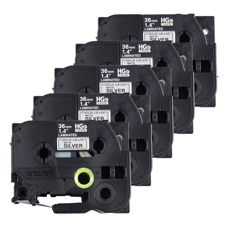 BROTHER HGe-M9615PK Black on Silver Original Thermal ribbon - Cartouches Certifiées