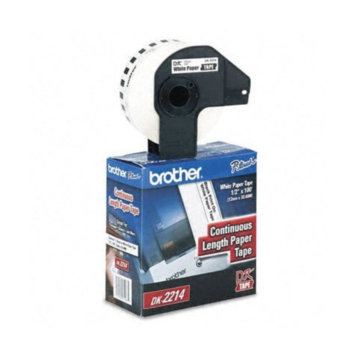 BROTHER DK-2214 Black on White Original Thermal ribbon - Cartouches Certifiées