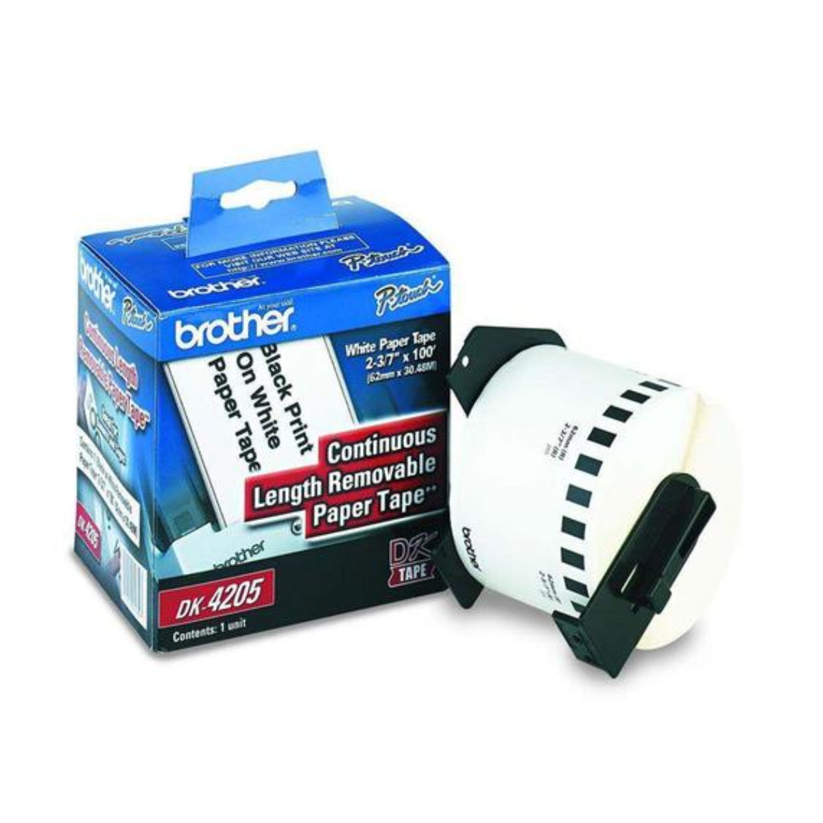 BROTHER DK-4205 Black on White Original Thermal ribbon - Cartouches Certifiées