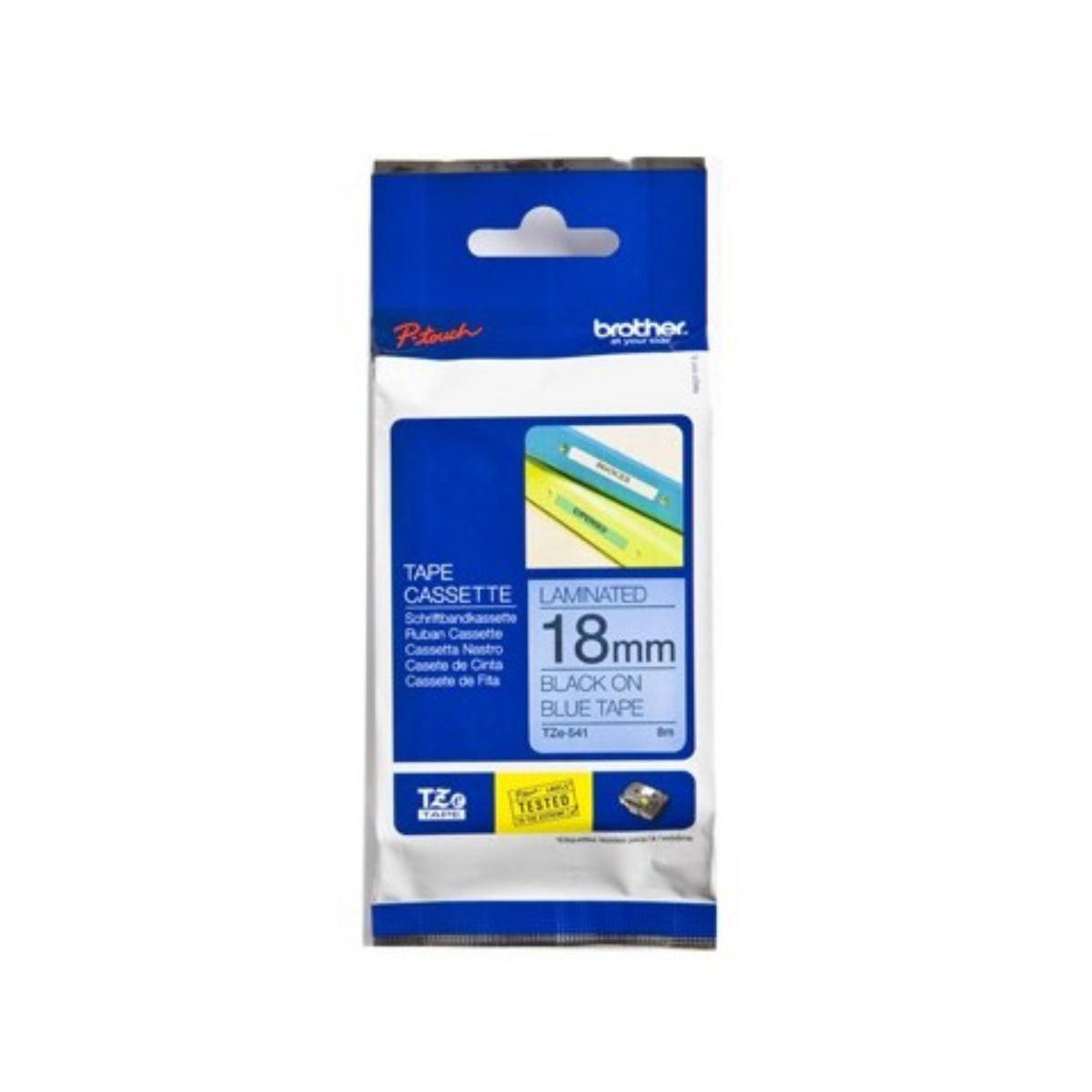 BROTHER TZe-541 Black on Blue Original Thermal ribbon - Cartouches Certifiées