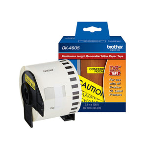 BROTHER DK-4605 Black on Yellow Original Thermal ribbon - Cartouches Certifiées
